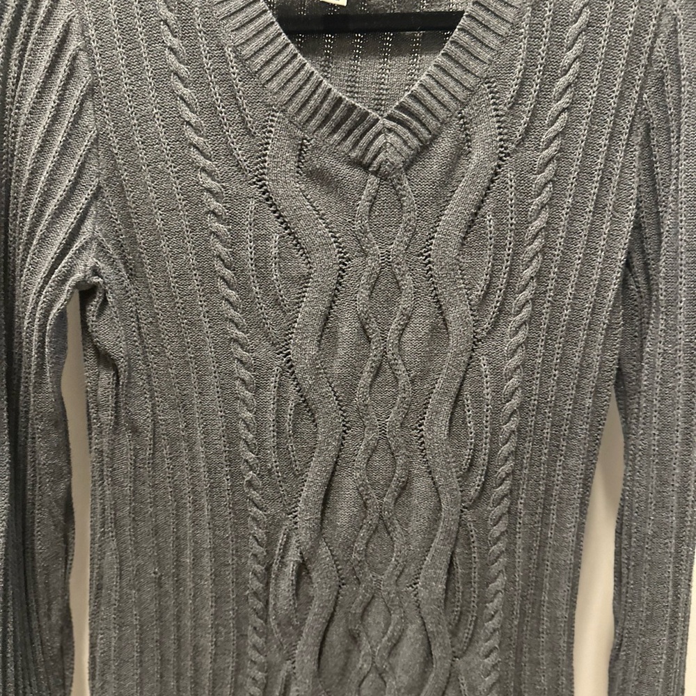 Studio Works Charcoal V-Neck Sweater